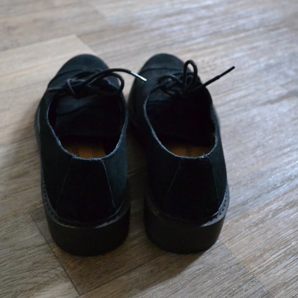 Lucky Brand | Shoes | Lucky Brand Ibira Platform Black Suede Oxford Shoe Size 7 | Poshmark